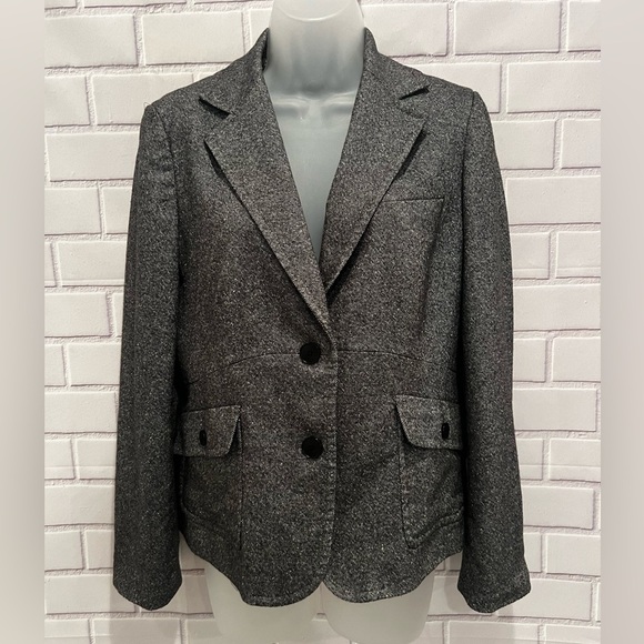 TALBOTS women gray blazer /size 8 - Picture 4 of 16